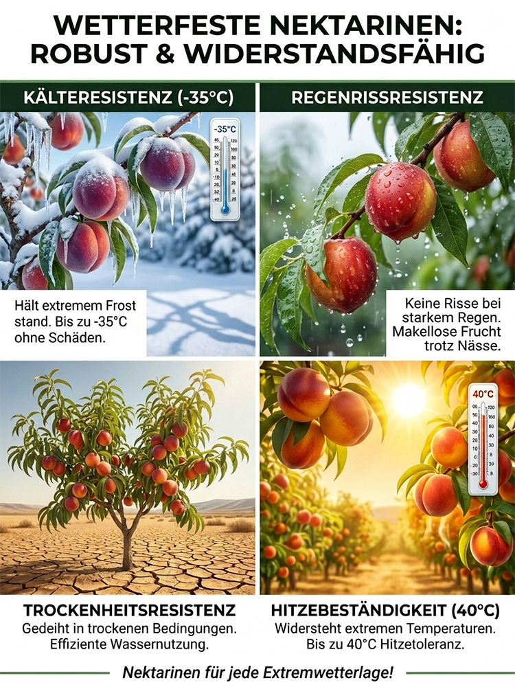 【Geisenheimer Elite-Züchtung】Riesen-Nektarinenbaum | Ernte noch in diesem Juli | Winterhart bis -35°C ✨Gratis Versand DE ✨