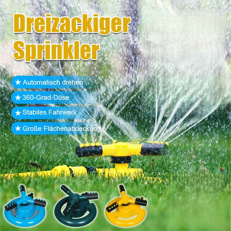 360° automatischer rotierender Dreizack-Sprinkler