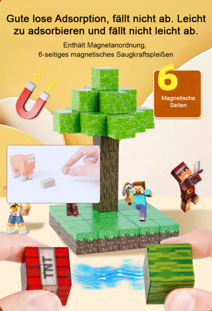 🌏【Die Welt in deiner Hand】Verwandlungsfähige Magnetwürfel-Bausteine🔥