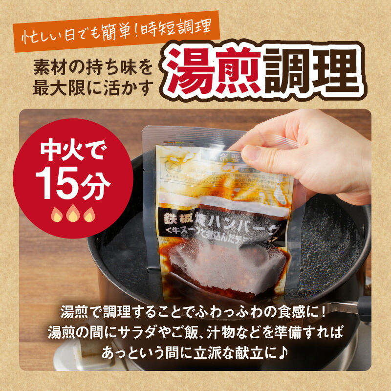 【ふるさと納税】★Wレビューキャンペーン実施中★【累計4000万個突破！】＼個数が選べる！／鉄板焼ハンバーグ デミソース 10個～20個 温めるだけ 福岡 飯塚 冷凍 小分け 大容量 ハンバーグ 肉 牛 簡単調理 特製 湯煎 人気 お試し 