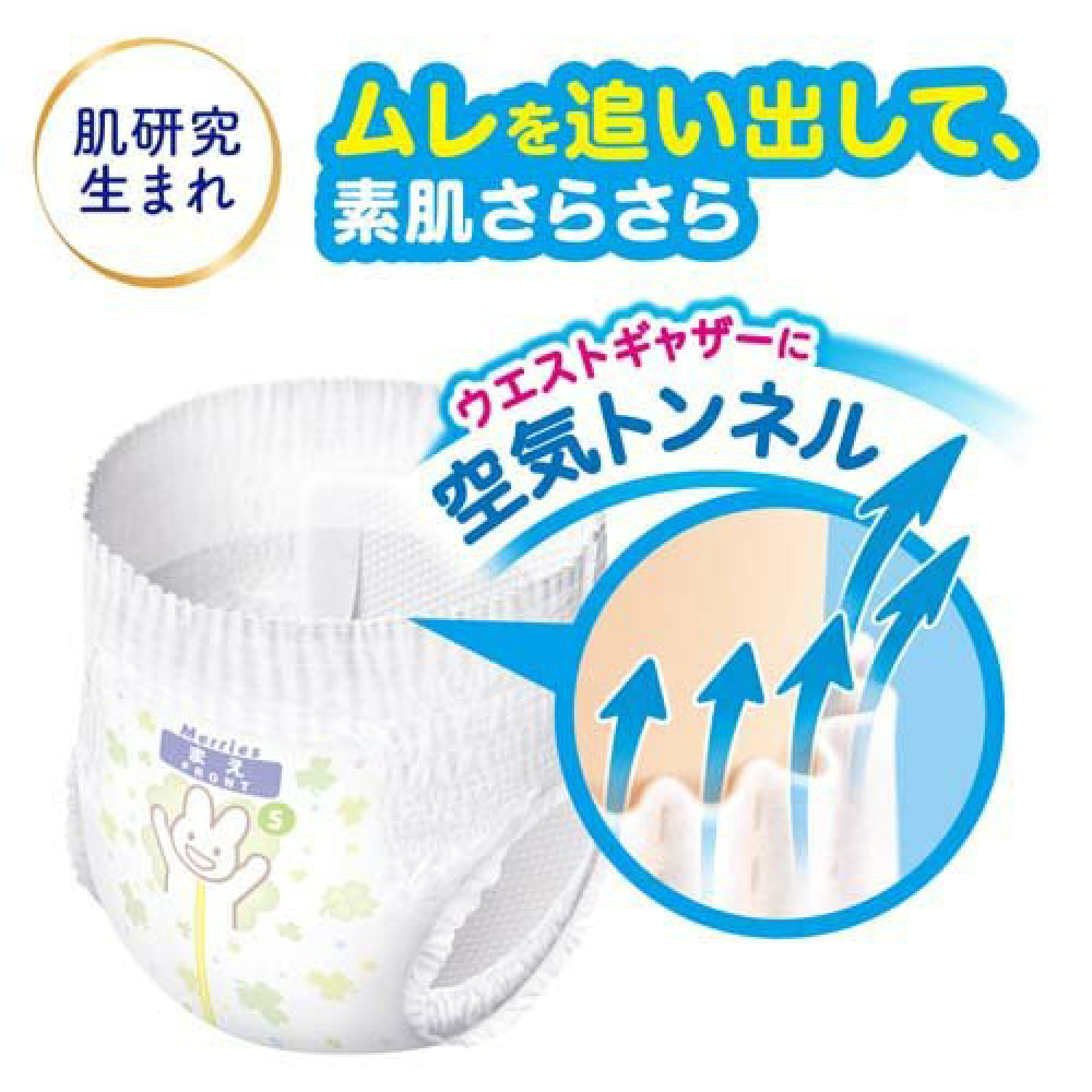 【1種類を選べる】メリーズ エアスルー パンツ梱販売用(3個セット)【メリーズ】[おむつ オムツ 紙おむつ 紙オムツ さらさらエアスルー]