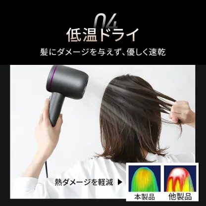 【楽天1位】ドライヤー ヘアドライヤー 大風量 速乾 時短 低温ドライヤー 8億マイナスイオン 1200W 高速ドライヤー 軽量 静音 57℃恒温 静電気除去 コンパクト 人気 髪質改善 美容家電 ヘアケア 美髪