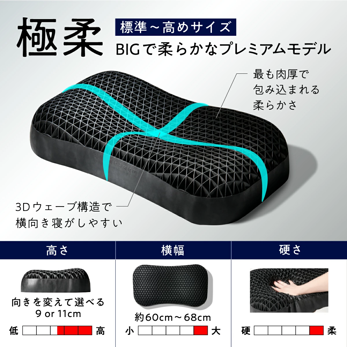 【LINE500円OFFクーポン】 枕 枕カバー 付 ヒツジのいらない枕 ギフト 実用的 健康グッズ 誕生日 ギフト 洗える 通気性 寝用枕 うつぶせ寝 まくら ジェル 首 寝返り 横向き 仰向け いびき 予防 防止 tpe ジェル 高反発枕 至極 調律 極柔