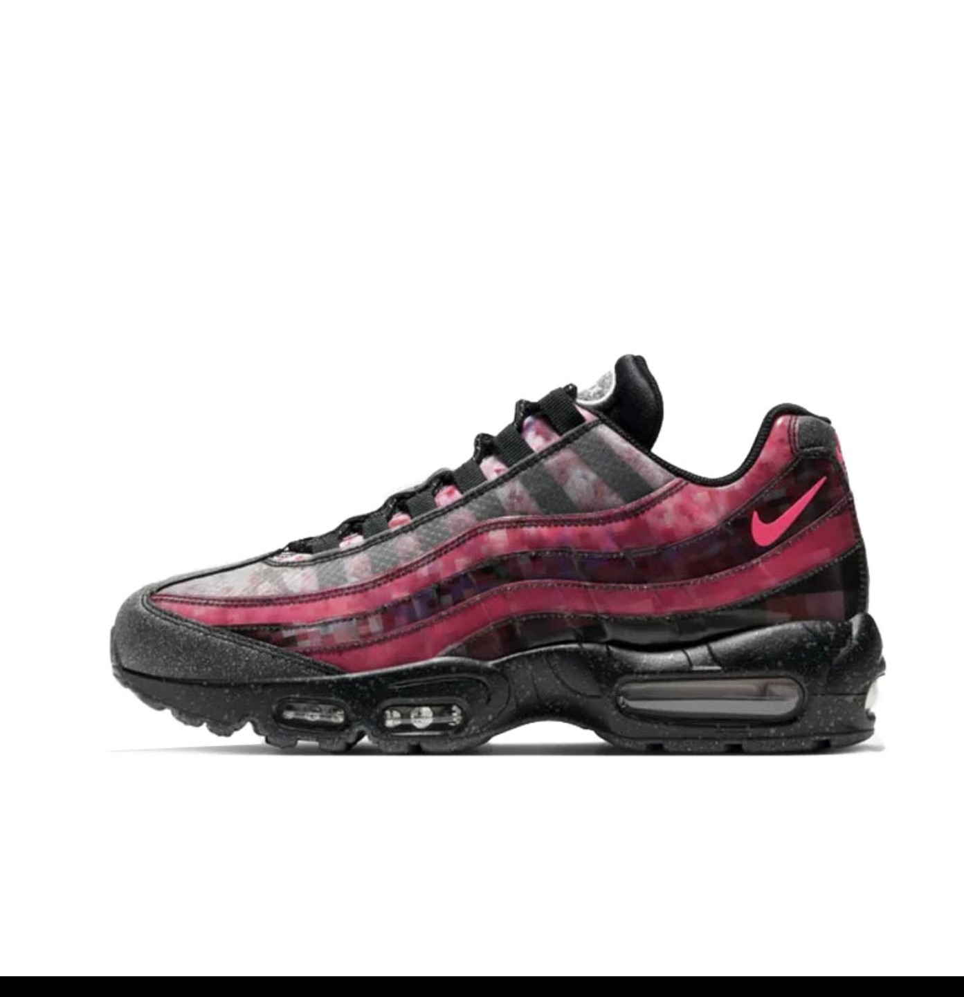 Nittgke Air Max 95 Cherry Blossom サクラ ノンスリップ軽量ロートップ ランニング シューズ、男性および女性用、ブラック