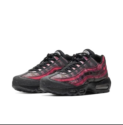 Nittgke Air Max 95 Cherry Blossom サクラ ノンスリップ軽量ロートップ ランニング シューズ、男性および女性用、ブラック