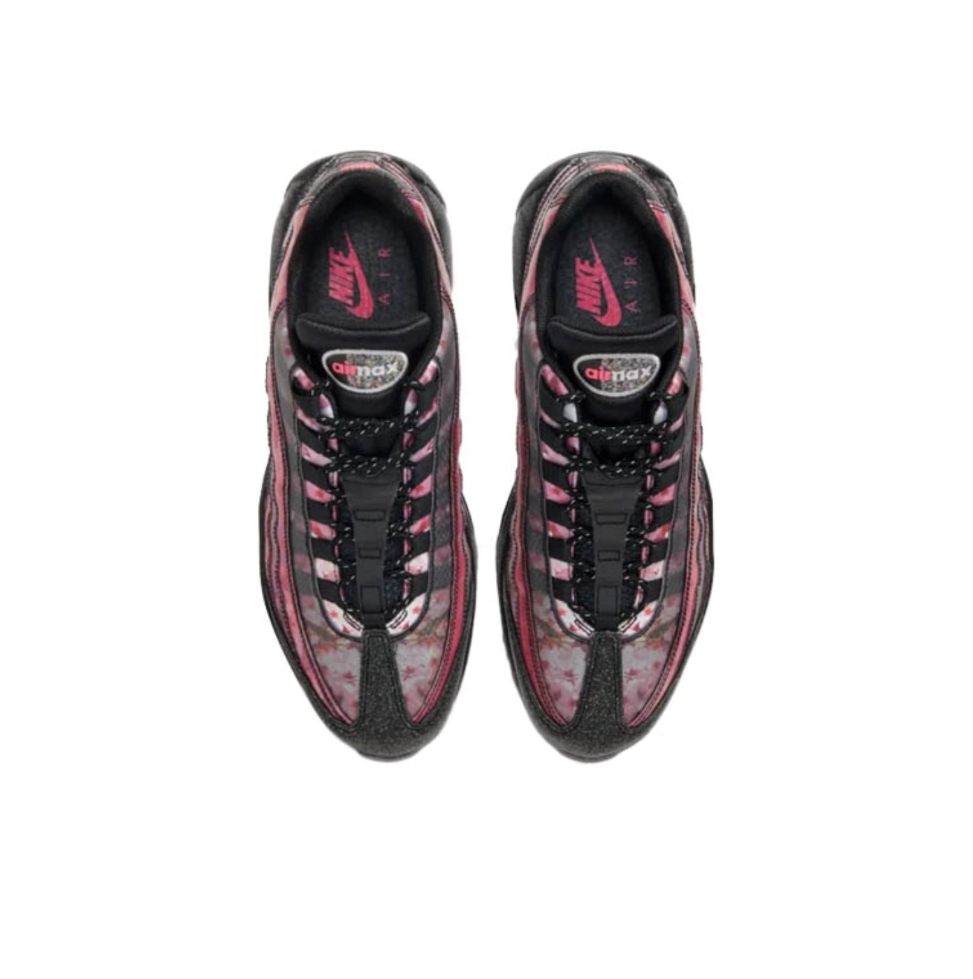 Nittgke Air Max 95 Cherry Blossom サクラ ノンスリップ軽量ロートップ ランニング シューズ、男性および女性用、ブラック