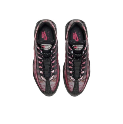 Nittgke Air Max 95 Cherry Blossom サクラ ノンスリップ軽量ロートップ ランニング シューズ、男性および女性用、ブラック