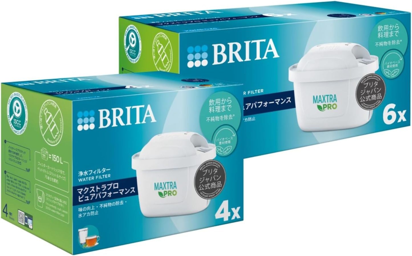 【日本正品】Brita 壶型净水器滤芯 更换用 6 个装 经过 PFOS/PFOA 除去测试 最大专业 滤芯 纯净性能 聚丙烯 聚乙烯对苯二甲酸酯 【日本正规品】白色