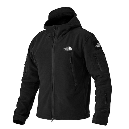 Men's Military Fleece Jackets Zip Up Hoodies Windbreakers Warm Hiking Camping Hunting Tactical Winter Coats with 6 Zip Pockets
