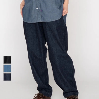 デニムテーパードパンツ