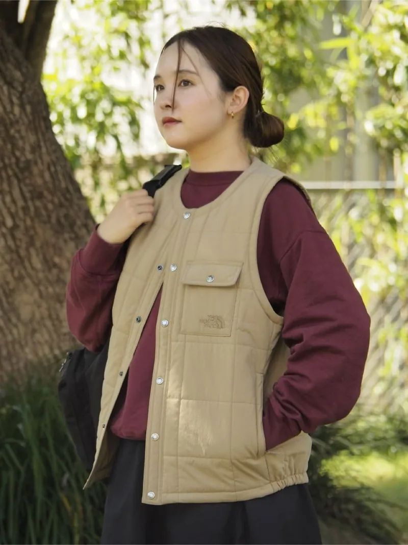 ポケット収納中綿ベスト