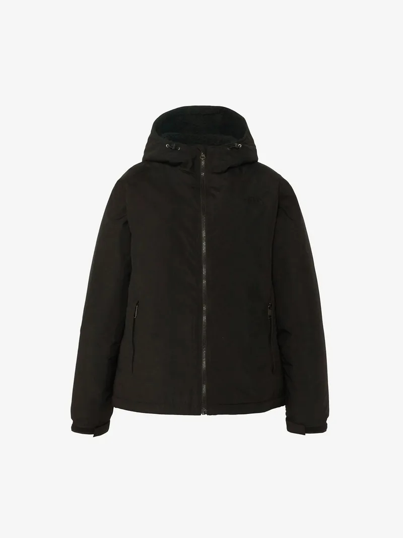 レディースバージョン、撥水加工、ファー裏地付きフード付きジャケット