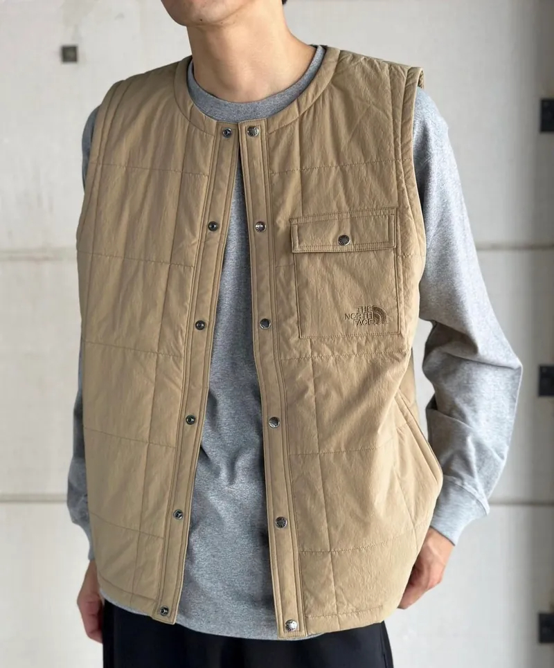 ポケット収納中綿ベスト