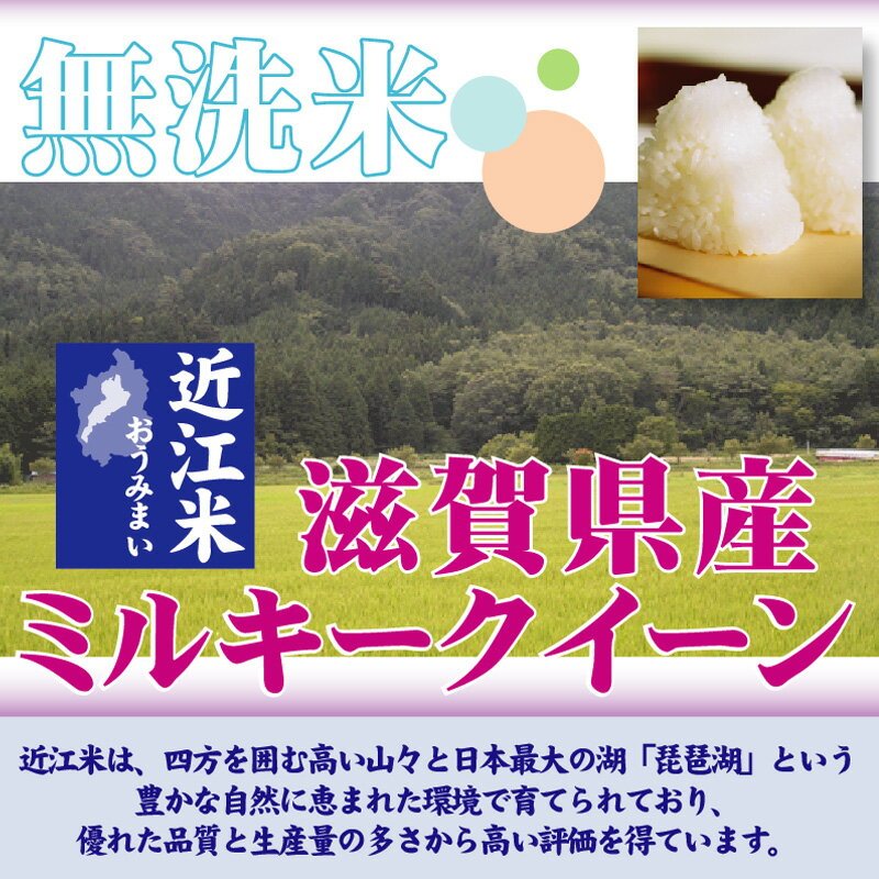 【特価】令和7年産 無洗米 滋賀県産 ミルキークイーン 20kg 5kg×4袋 [送料無料] Shop Of The Year 米大賞