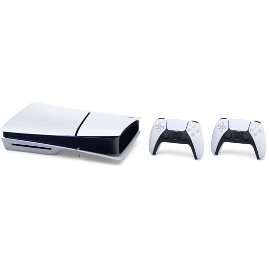 PS5 standard package: PS5 console (ultra-thin model) + white PS5 DualSense wireless controller
