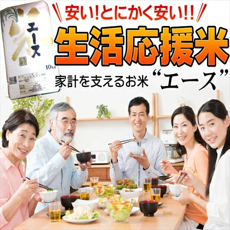 生活応援米 エース 米 30kg 【7.5kg×4袋】ブレンド米 主要産地宮城県 エース 激安米 米 30kg  白米 精米 お米 30kg 米30kg 白米30kg 精米30kg あじつかみ 業務用 複数原料米