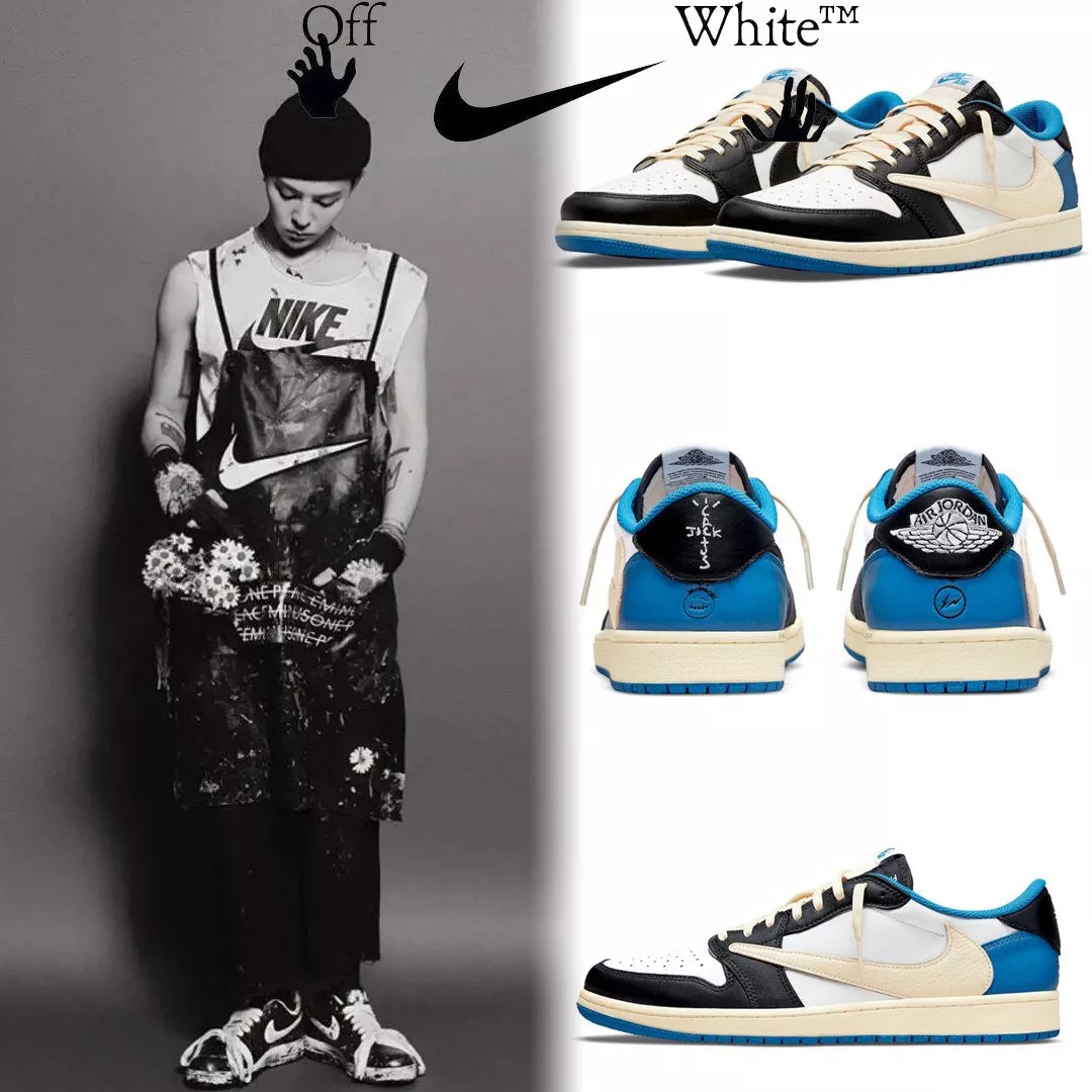 G-DRAGONジョイント名TS X AJ1 MILITARY BLUE 稲妻のとげローカット