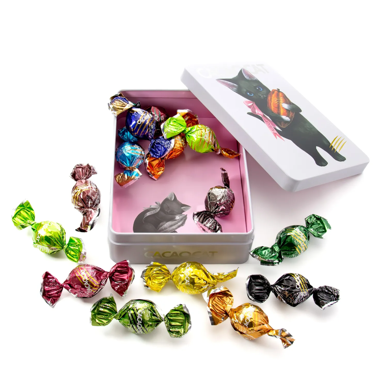 バレンタインにもおすすめ♪ 【送料無料】カード付きをご選択可能！のし無料サービス対応 ＼楽天ランキング1位／北海道産 プレミアムチョコレート 選べる猫缶《CACAOCAT缶14個入 》DADACA 公式 お年賀 年末年始 お土産 お持たせ 冬ギフト 熨斗対応