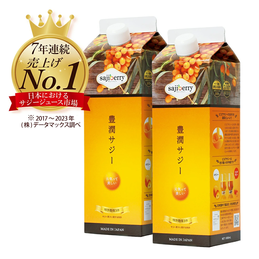 豊潤サジー 1000ml サジージュース【紙パックタイプ】 公式 フィネス 200種類以上の栄養素が含まれたドリンク ジュース 鉄分 リンゴ酸 ミネラル ビタミンC βカロテン アミノ酸 ビタミンE 有機JASサジー原料 健康食品 送料無料 沙棘 スーパーフード 栄養補給 サジーベリー