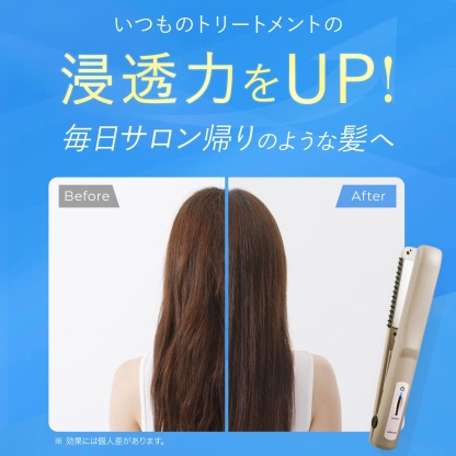 超音波 アイロン トリートメント ヘアアイロン 【ヤーマン公式】《シャインプロ HC21》 グレージュ ｜ヘアケア 浸透 LED 温熱 防水仕様 お風呂 コードレス ヘアカラー インバス アウトバス プレゼント ギフト 女性