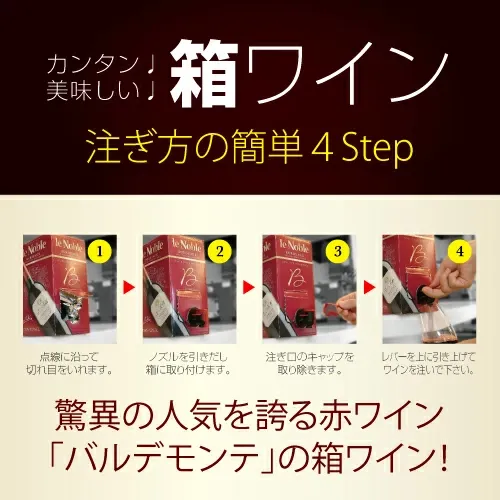 【480円クーポンでボトル換算424円 送料無料】 箱ワイン バルデモンテ レッド3L×4箱 ケース(4箱入) 箱ワイン 赤 箱ワイン 3L ワイン ワインセット 赤ワイン 赤ワインセット ボックスワイン 赤 3l 長S 送料無料 【ポイント対象外】