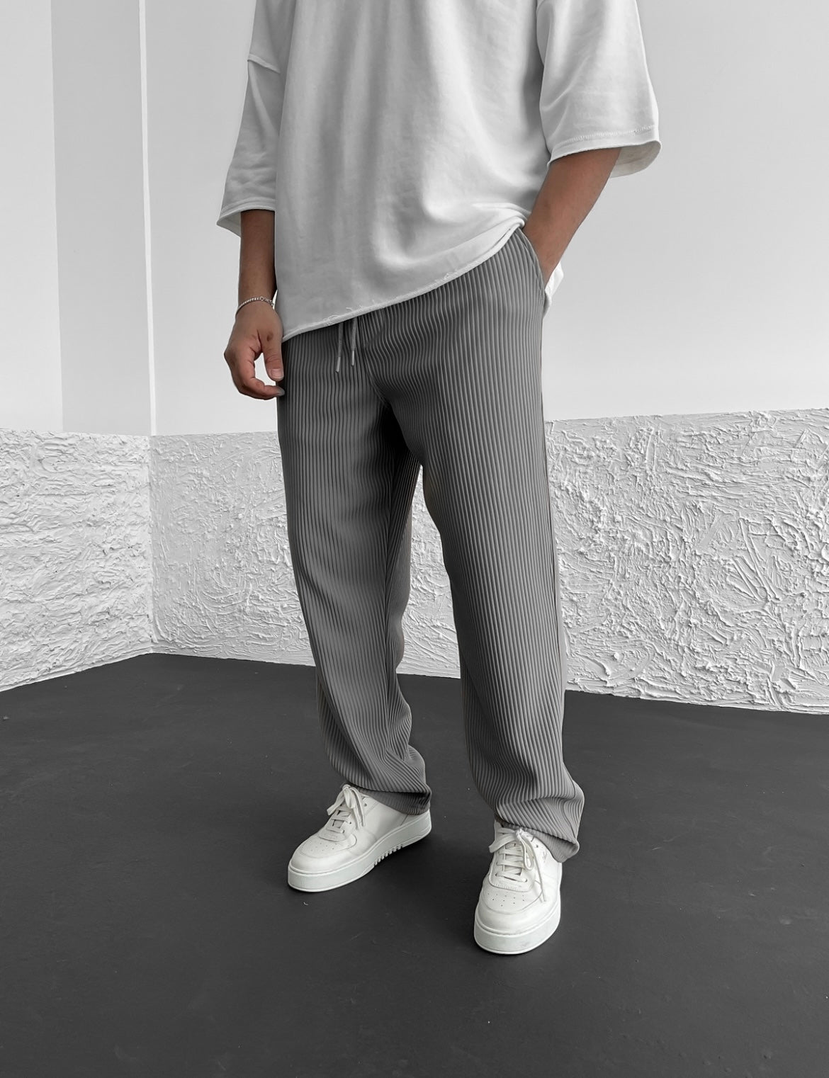 Ribbed Tube Leg Trousers (Buy 2 Free Shipping)