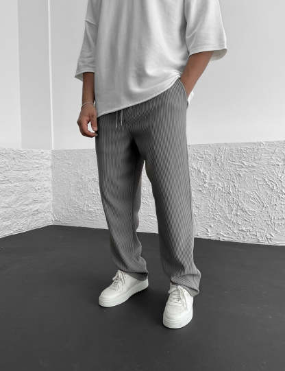 Ribbed Tube Leg Trousers (Buy 2 Free Shipping)