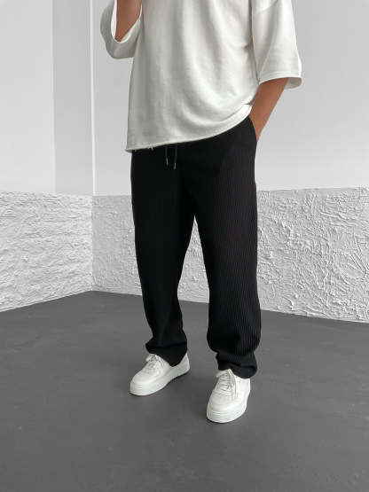 Ribbed Tube Leg Trousers (Buy 2 Free Shipping)