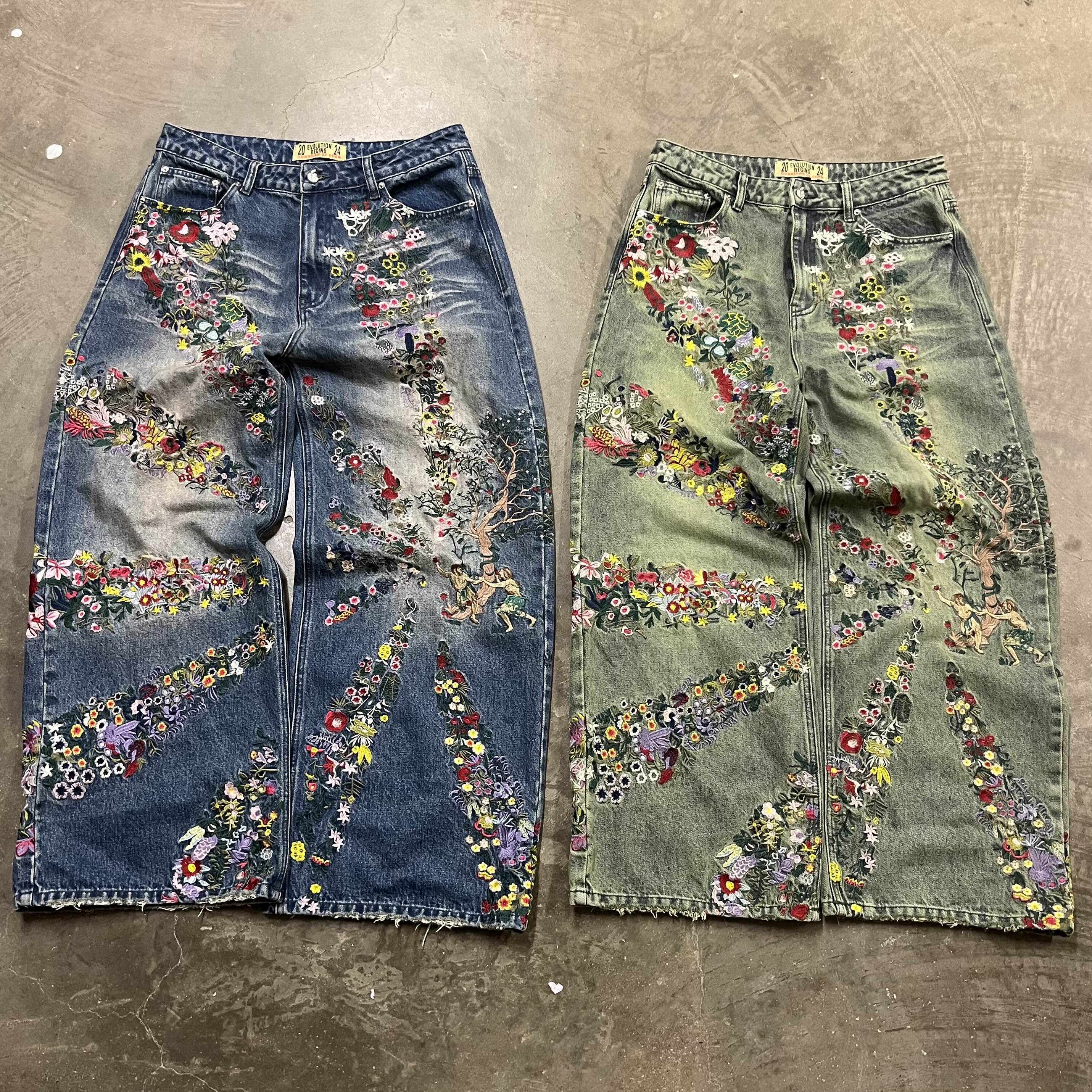 GUARDIAN OF EDEN EMBROIDERED JEANS