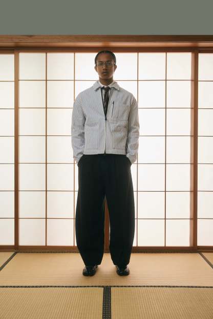 PINSTRIPE CANVAS WORKWEAR JACKET