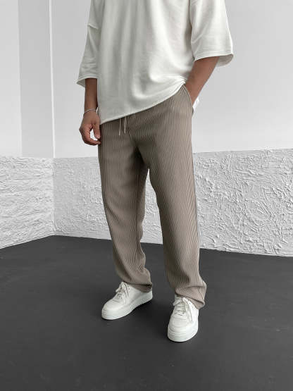 Ribbed Tube Leg Trousers (Buy 2 Free Shipping)