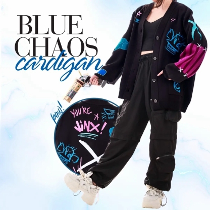 JINX Blue Chaos Cardigan
