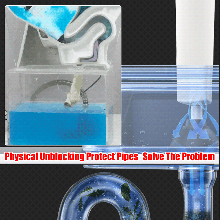 One-shot toilet pipe dredger