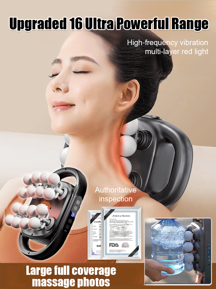 【Pro Recovery in 3 Seconds!】💪16-Head Fascia Gun for Powerful Full-Body Massage with Extended Reach, 100% Refund Guarantee🔥30-day risk-free trial!💥