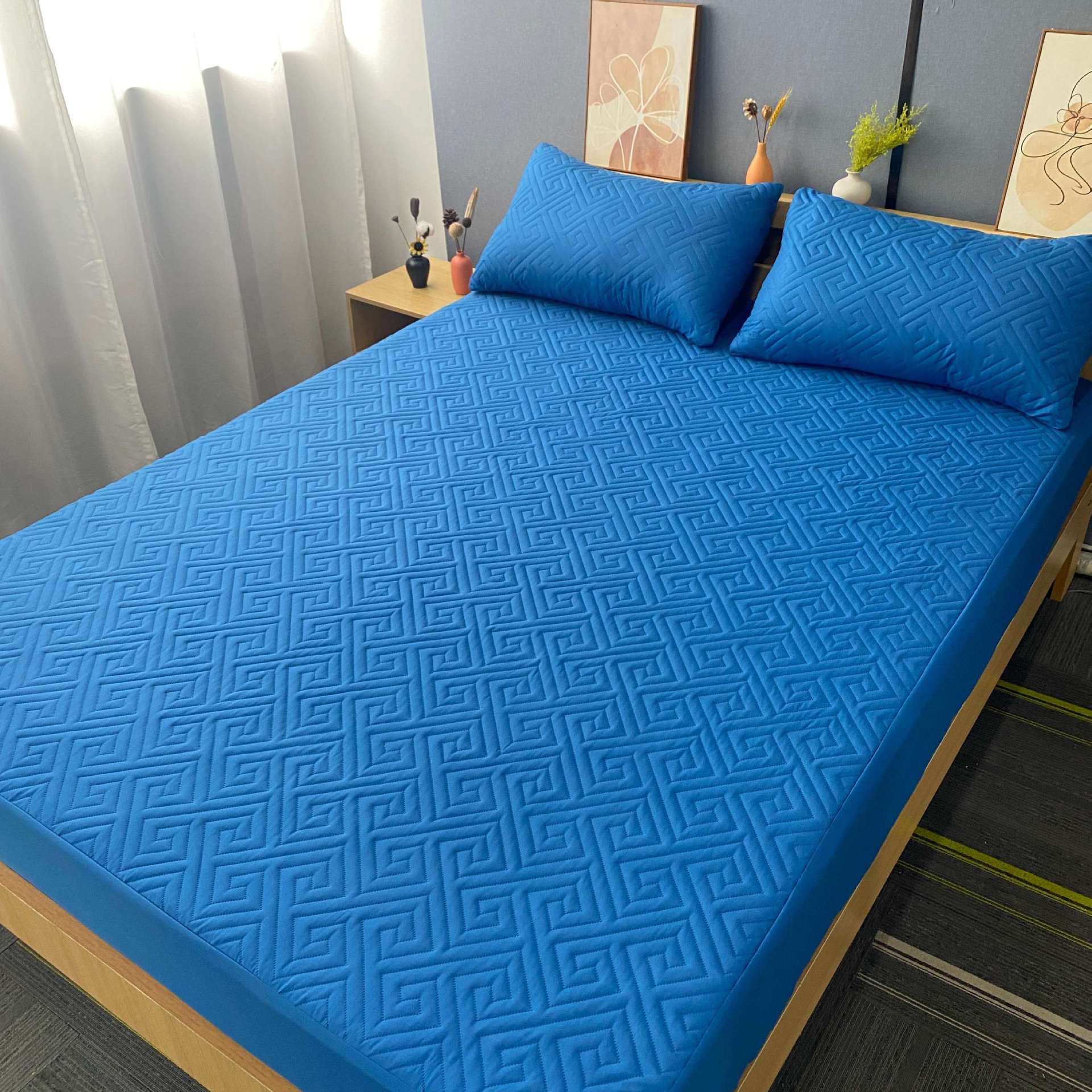 Four seasons universal mother and baby grade waterproof bed sheet three-piece set