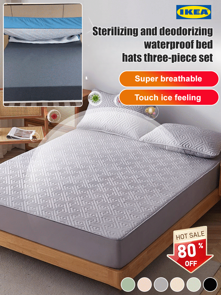 Four seasons universal mother and baby grade waterproof bed sheet three-piece set