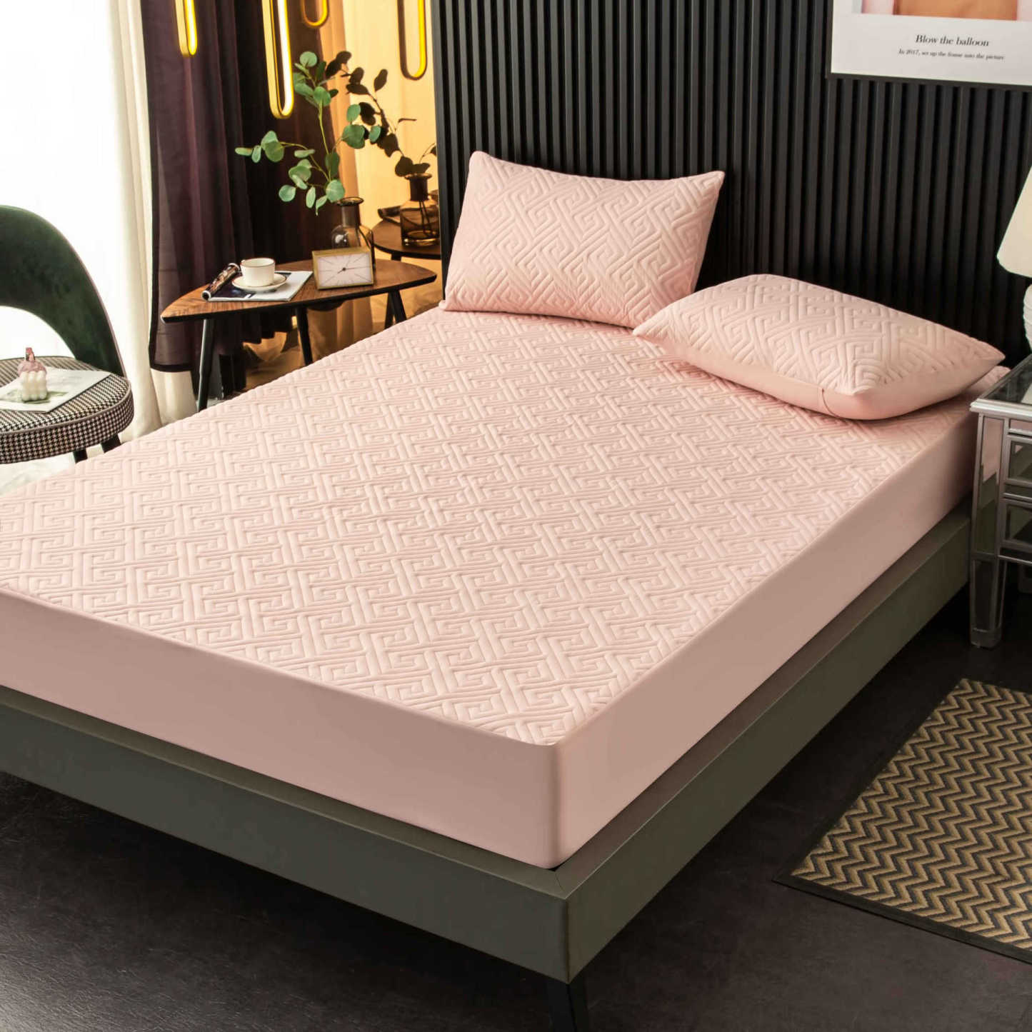 Four seasons universal mother and baby grade waterproof bed sheet three-piece set