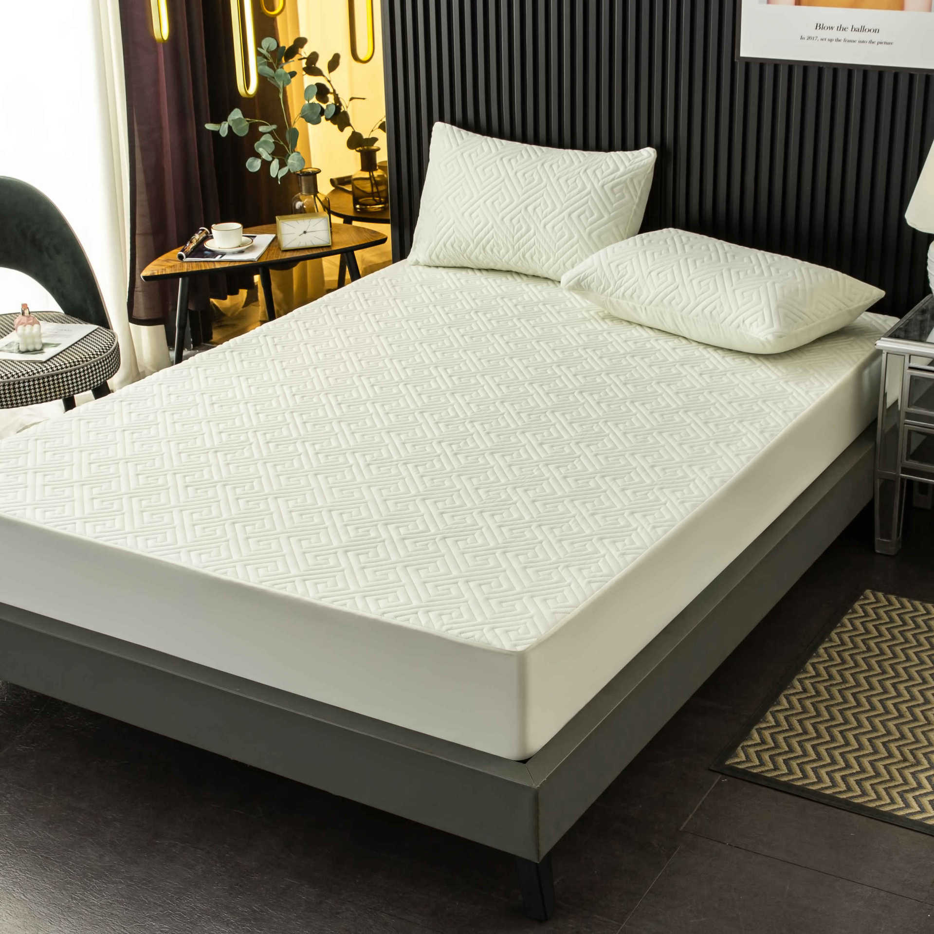 Four seasons universal mother and baby grade waterproof bed sheet three-piece set