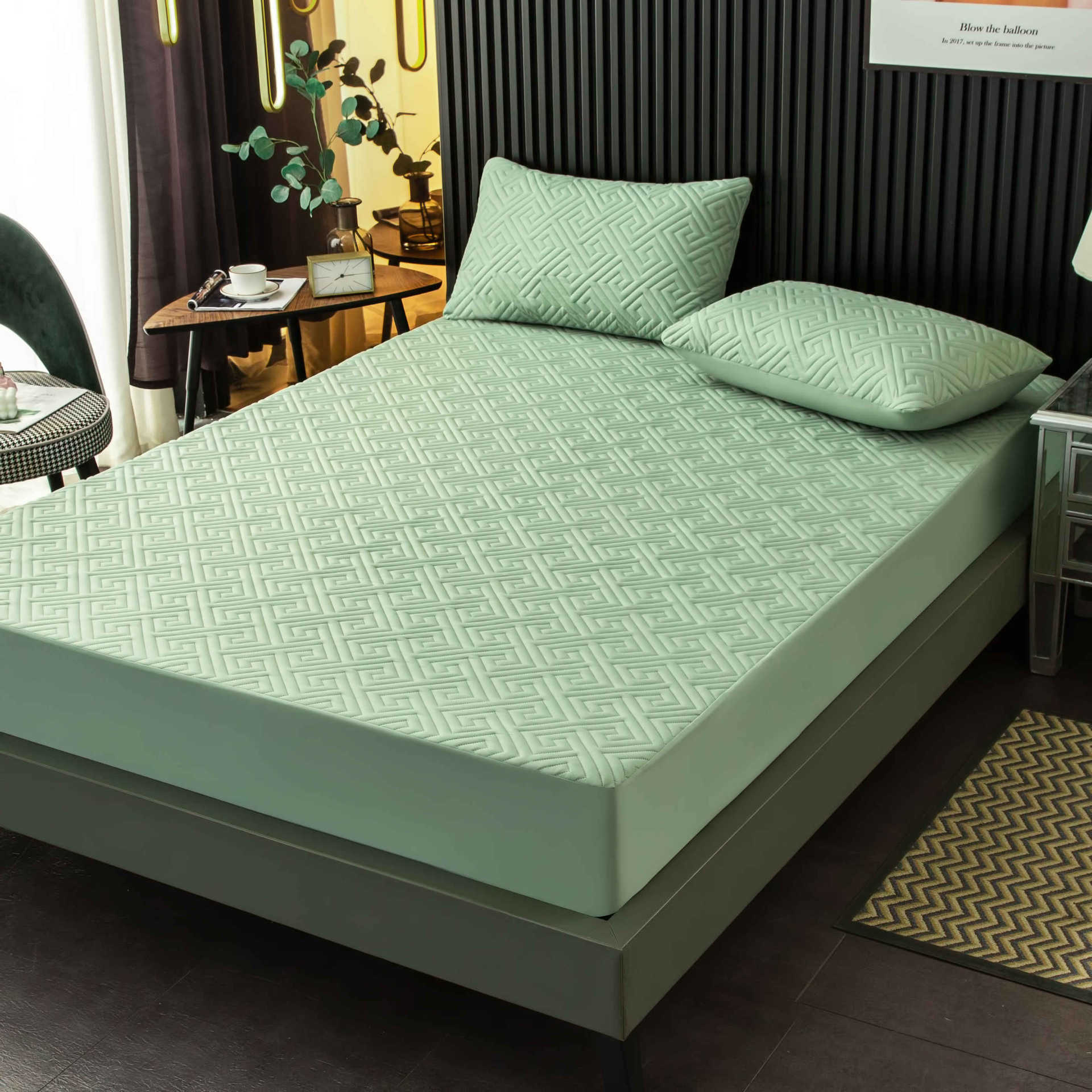 Four seasons universal mother and baby grade waterproof bed sheet three-piece set