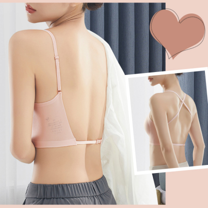 Ice-feeling ultra-thin U-shaped beautiful back bra