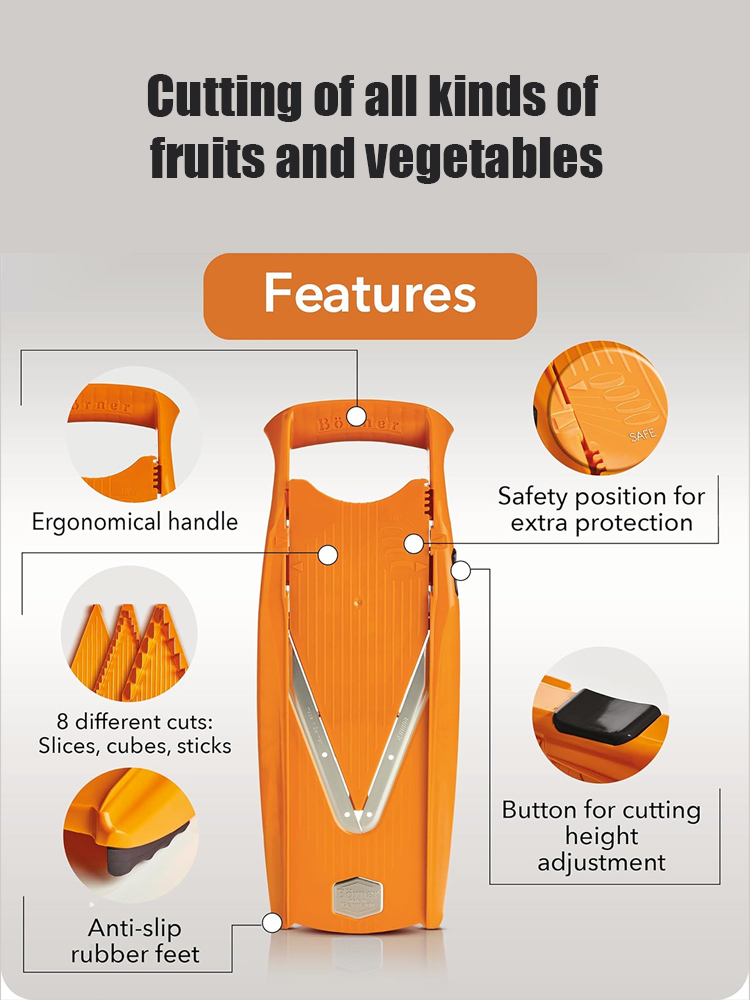  Multi-functional vegetable cutter slicer shredder