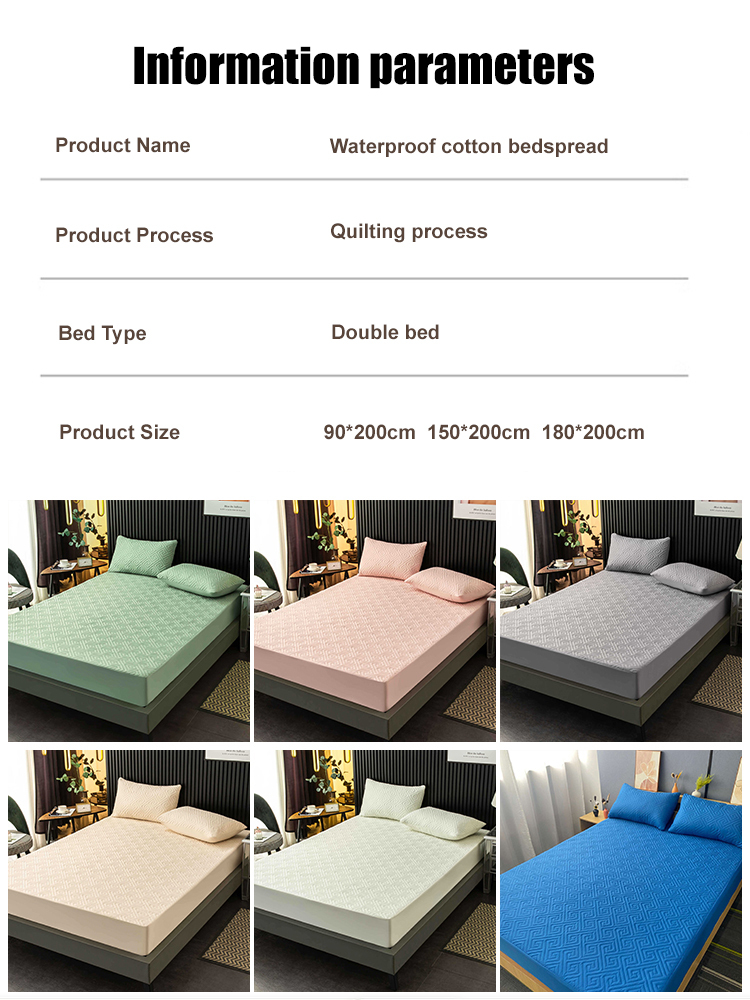Four seasons universal mother and baby grade waterproof bed sheet three-piece set