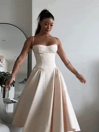 Sleeveless fitted corset midi dress