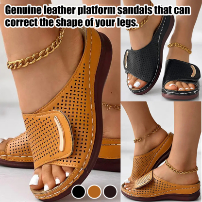 Retro thick-soled casual slippers
