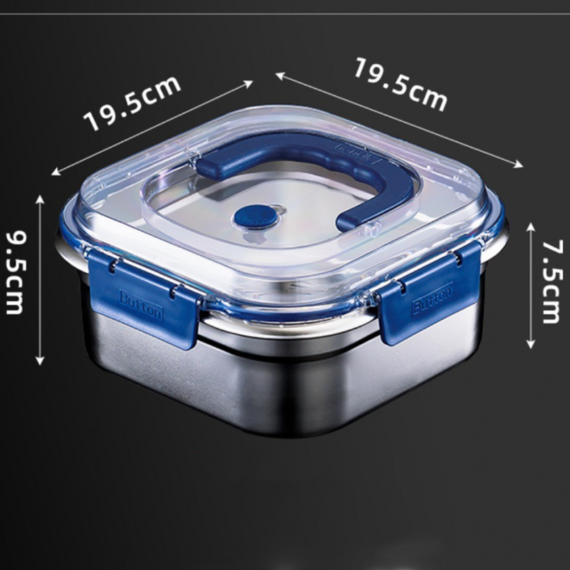 Thickened Stainless Steel Sealed Crisper Box with Handle