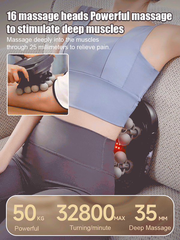 【Pro Recovery in 3 Seconds!】💪16-Head Fascia Gun for Powerful Full-Body Massage with Extended Reach, 100% Refund Guarantee🔥30-day risk-free trial!💥