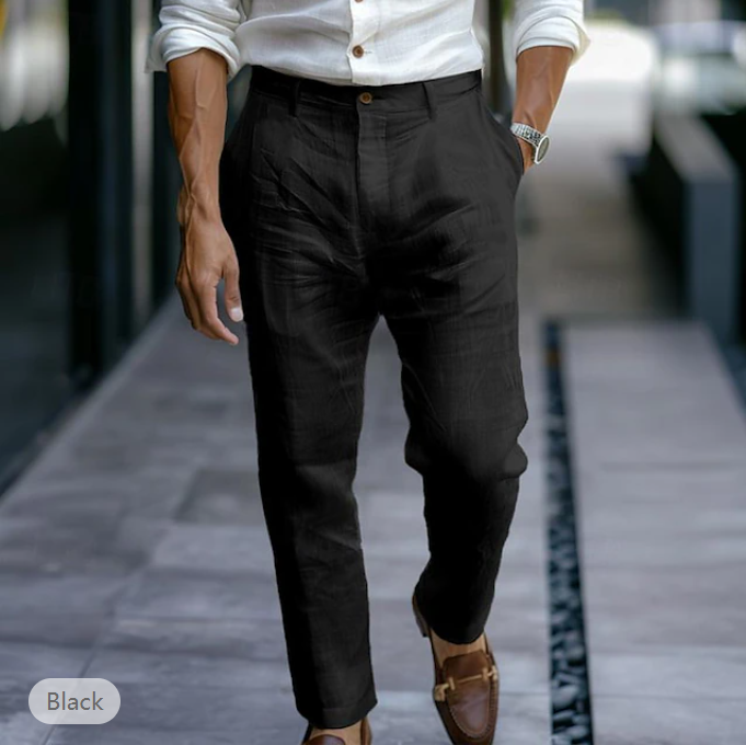 Men's Cotton Linen Quick-Drying Breathable Pants
