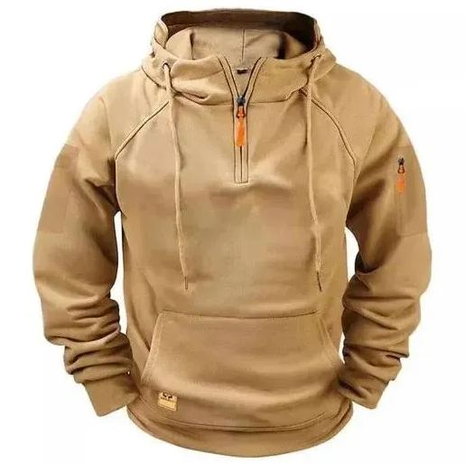 Men's Sports Casual Pocket Zipper Pullover Hoodie