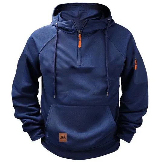 Men's Sports Casual Pocket Zipper Pullover Hoodie