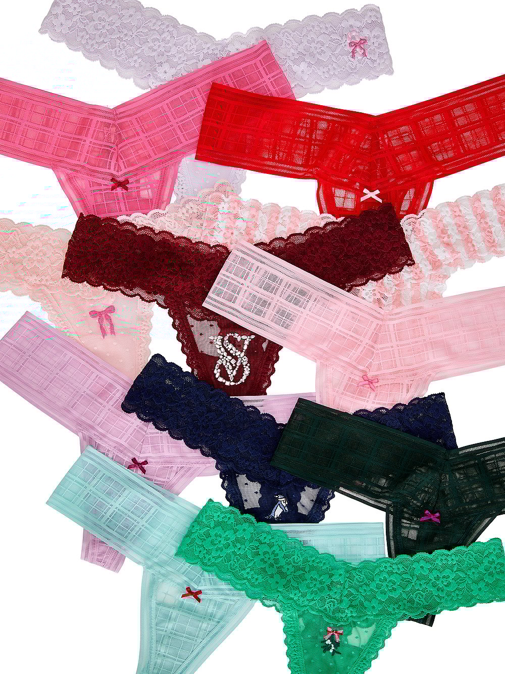 Victoria's Secret, Victoria's Secret 12 Days of Holiday Lacie Thong Panties Advent Calendar, Multi, detail, 3 of 3